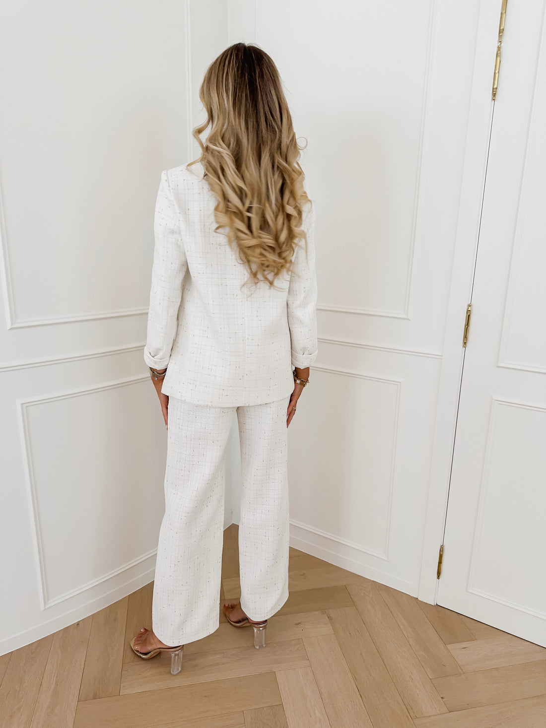 Ivory Golden Tweed Trouser