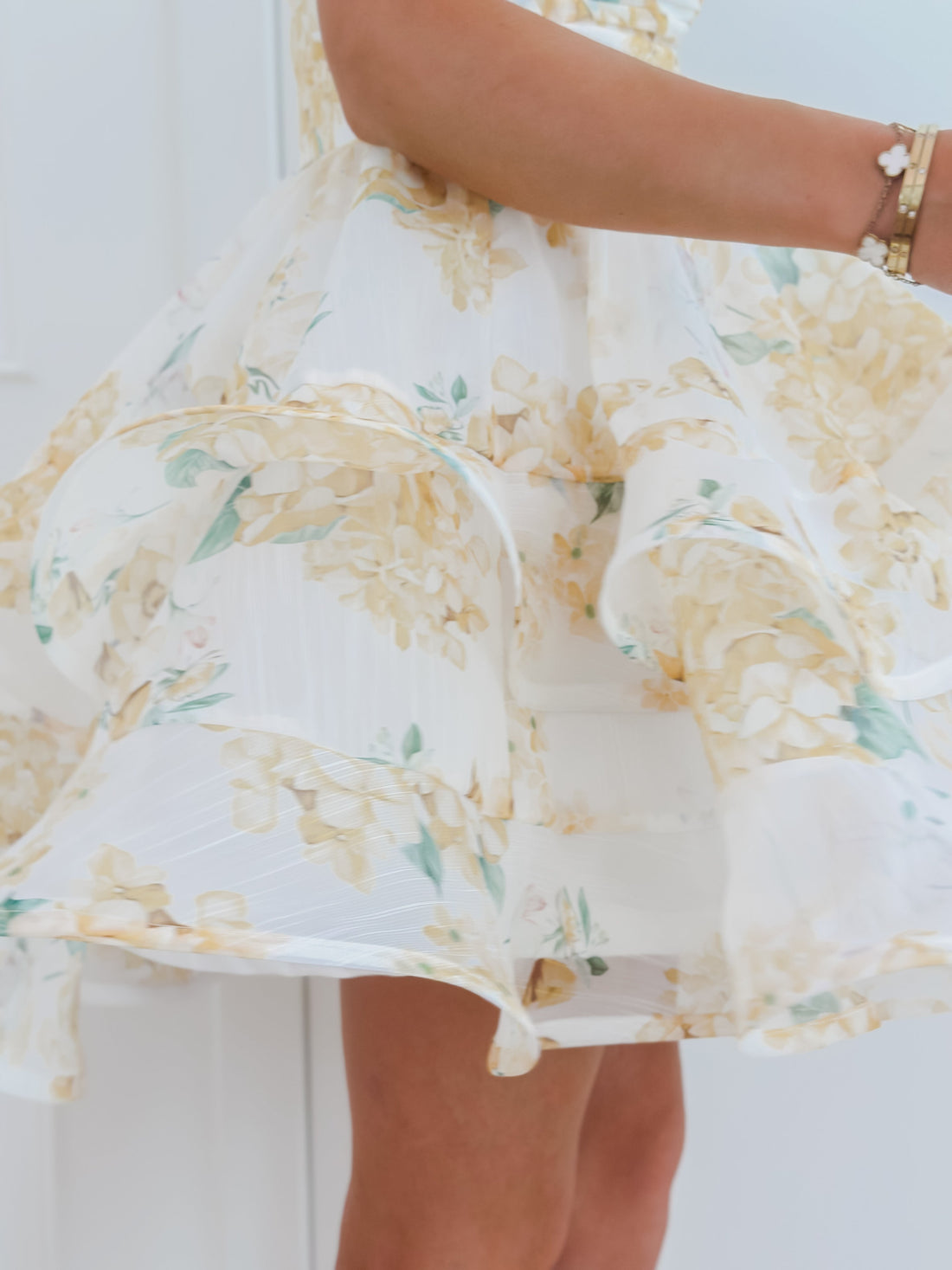 Yellow Flower One Shoulder Dress