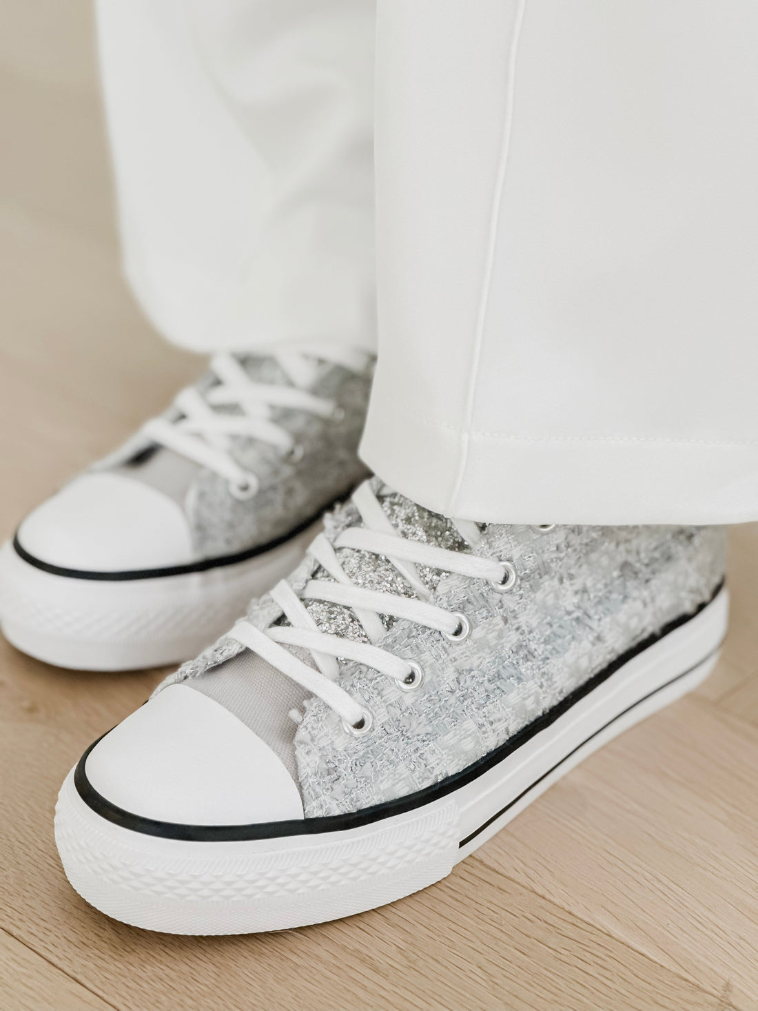 Silver Tweed Sneaker