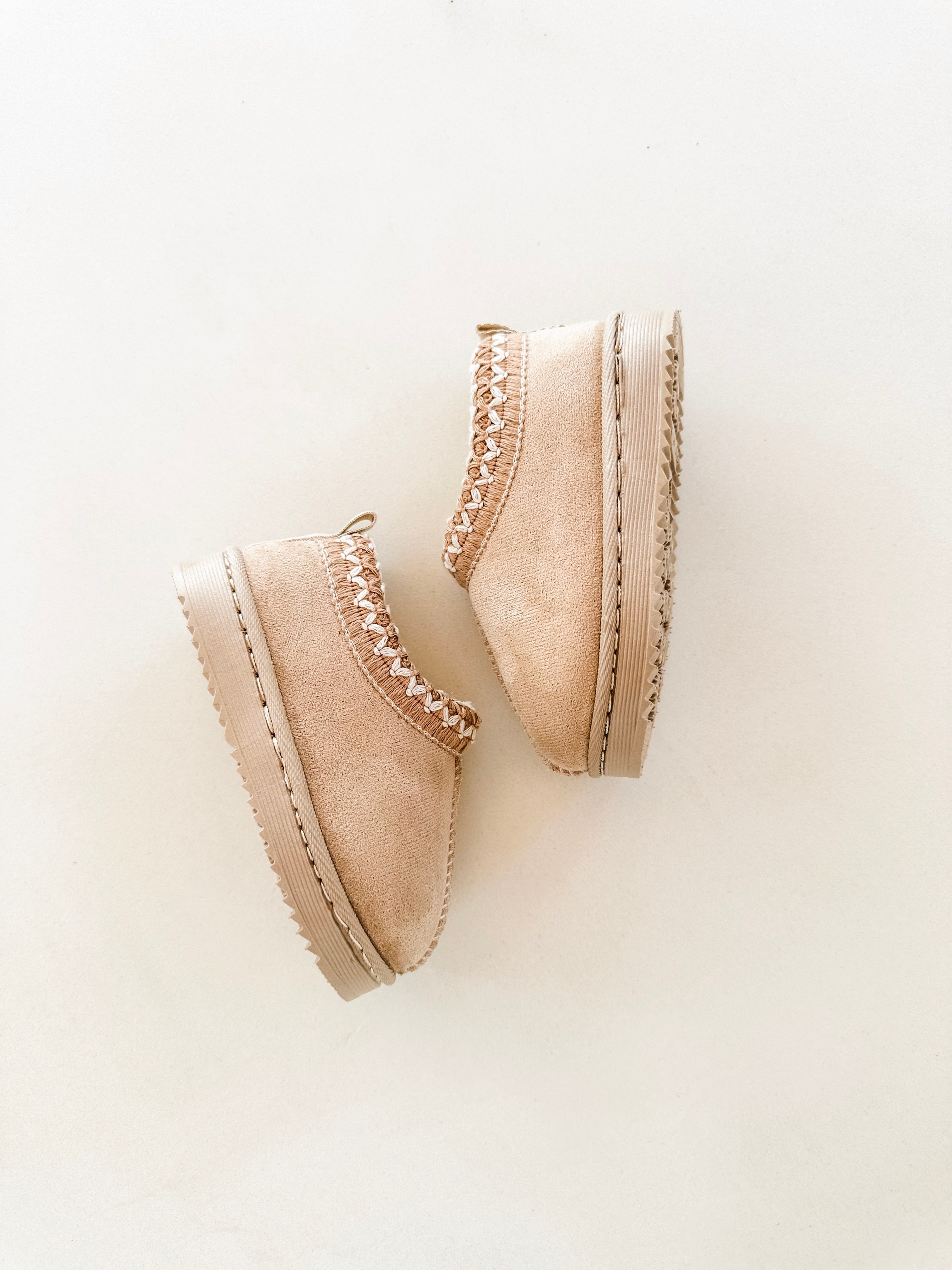 BABY - Beige Suede Cosy Slippers