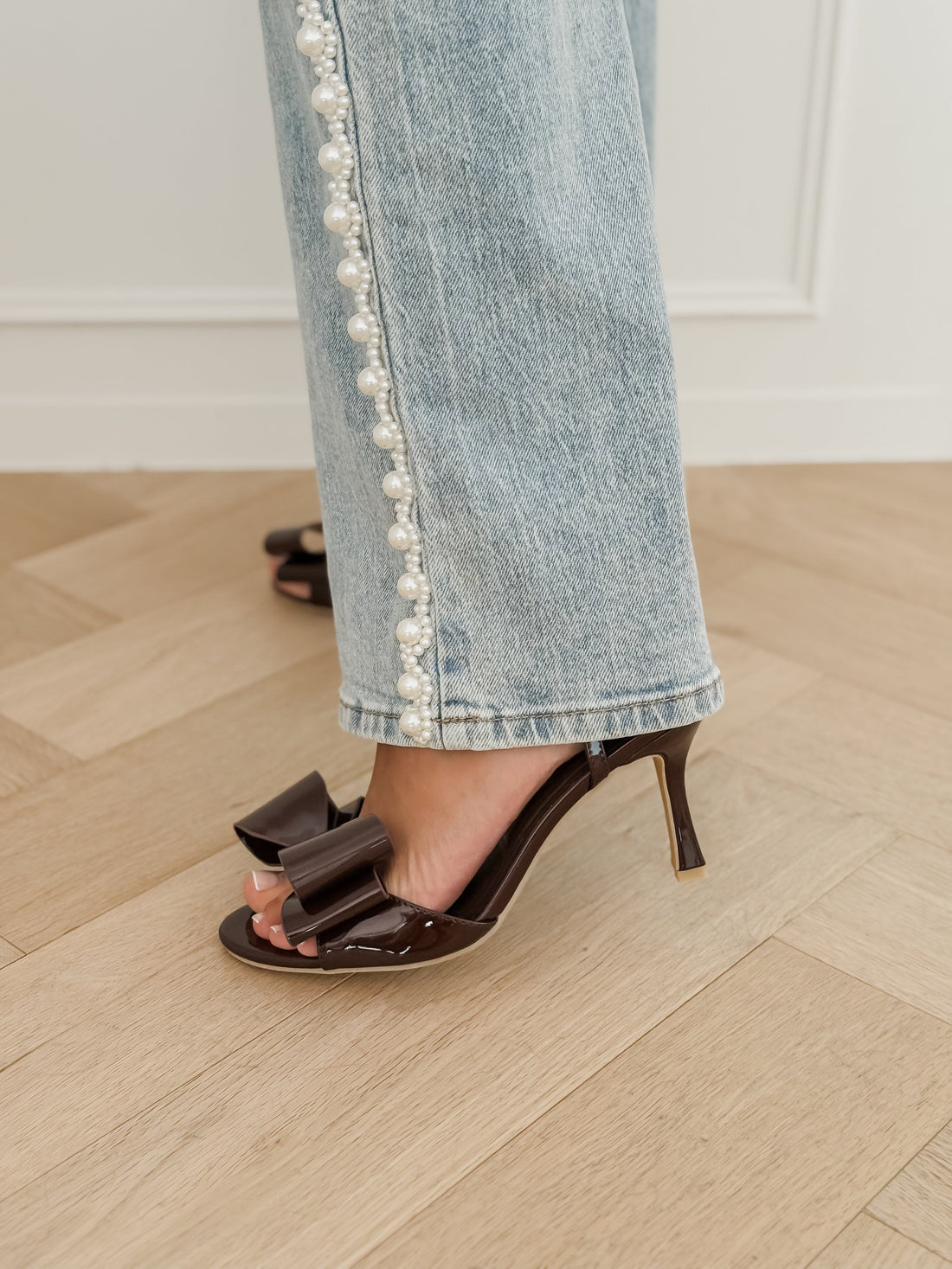 Coffee Brown Stefanie Bow Heels