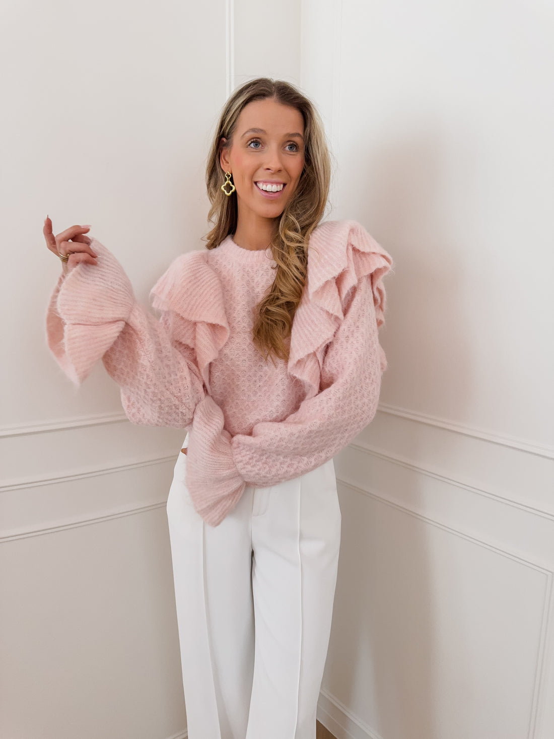 Soft Pink Mayla Knitted Sweater