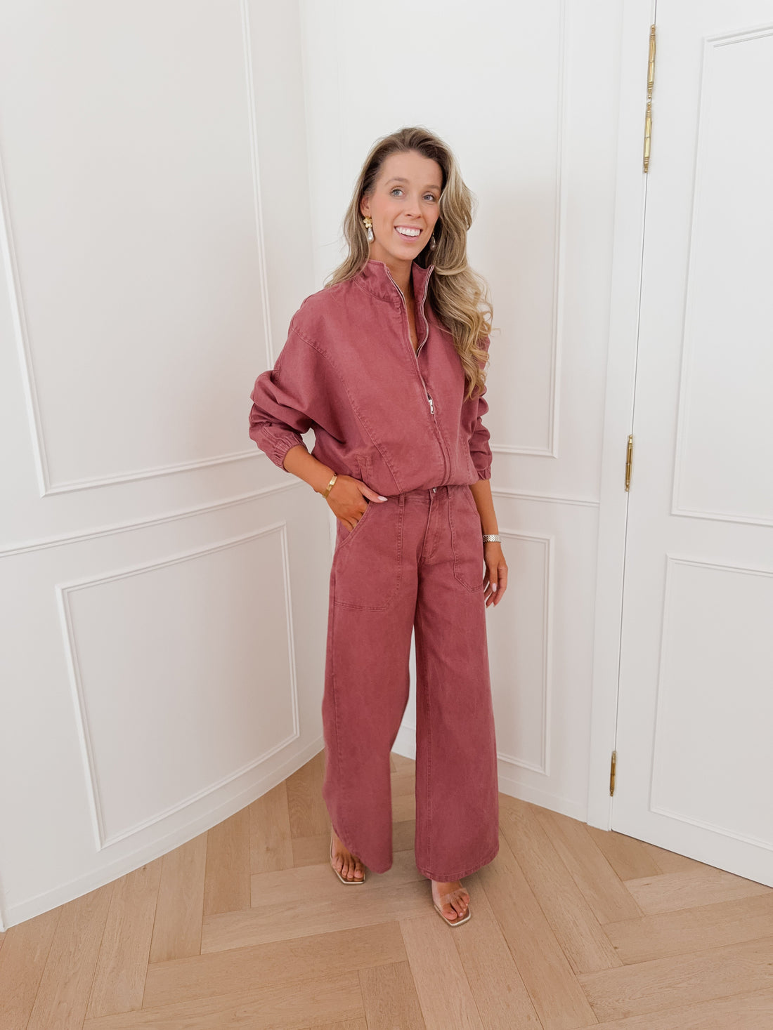 Raspberry Pink Cato Jeans