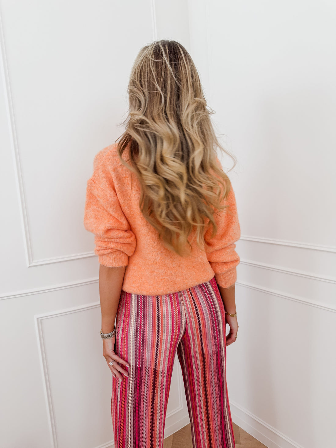Orange Khloe Knitted Sweater