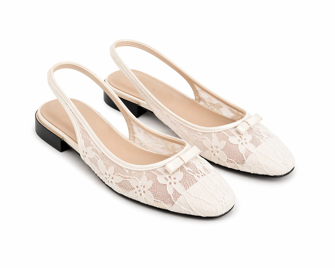 Nude Lace Sonja Bow Ballerina