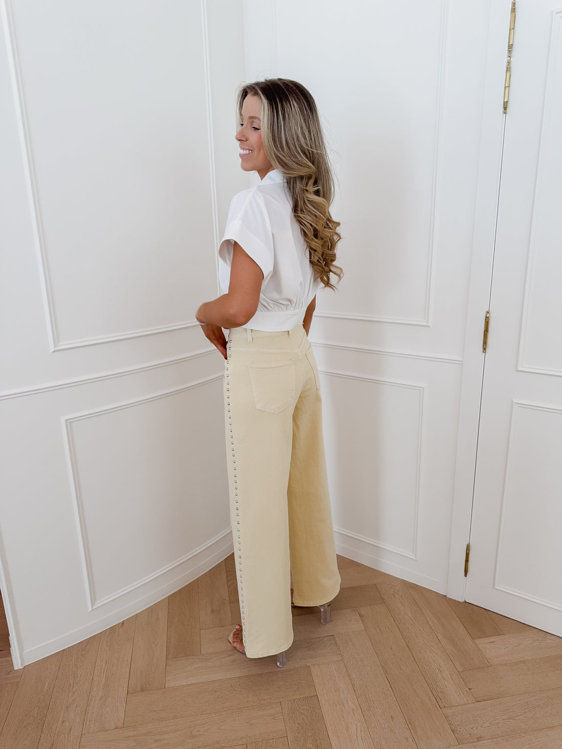 Yellow Studs Ramona Jeans
