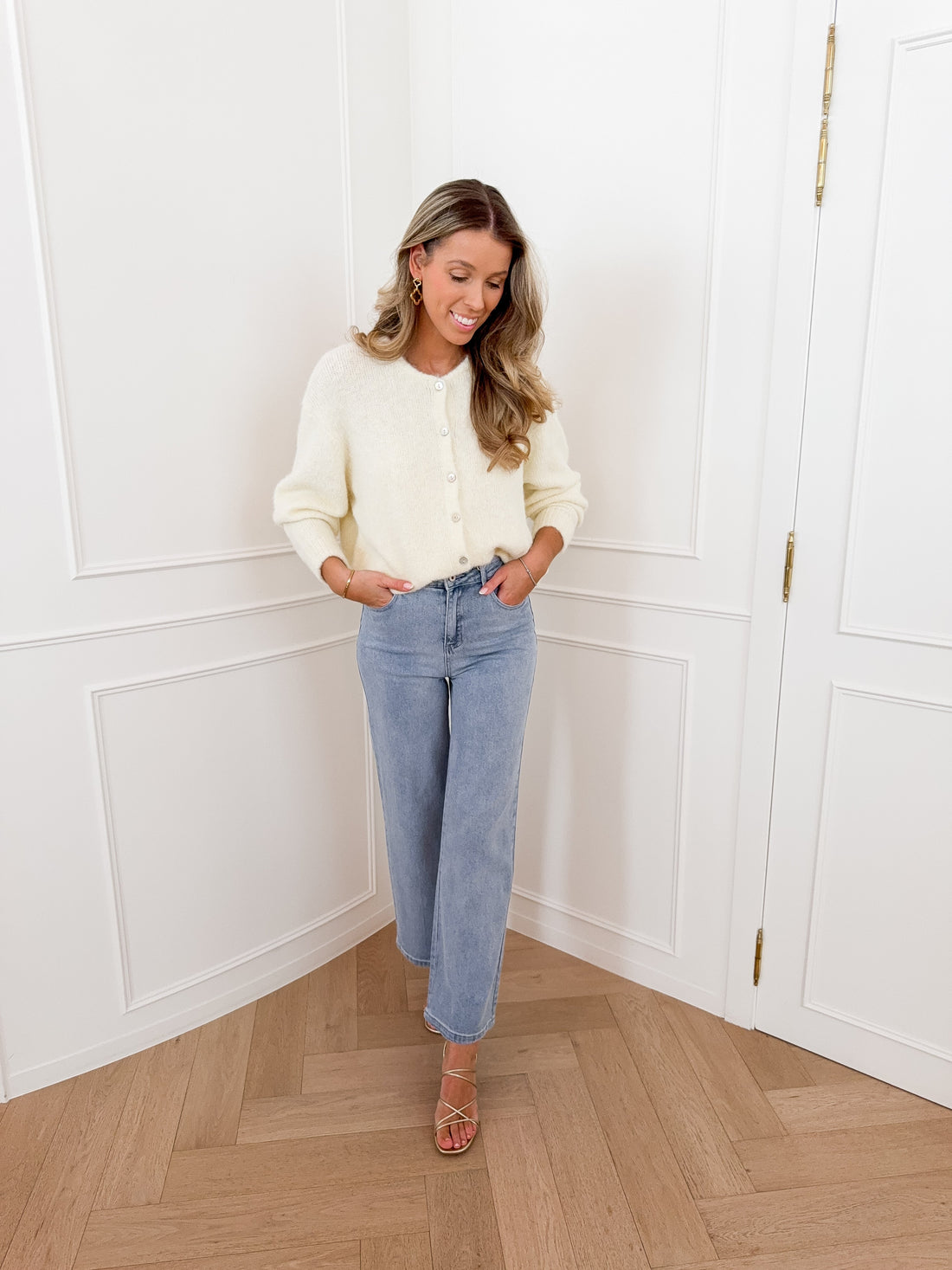 Blue Maylina Wavy Pocket Jeans