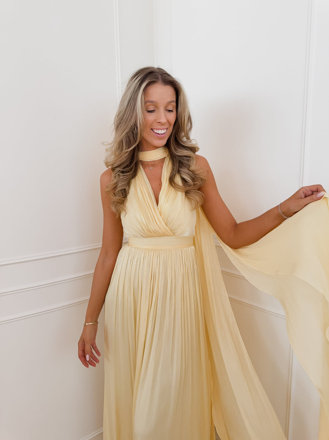 Yellow Long Lien Dress
