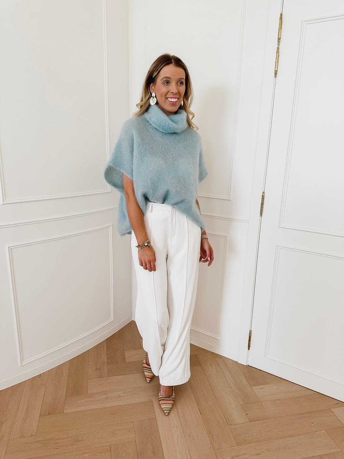 Aqua Blue Cape Sweater