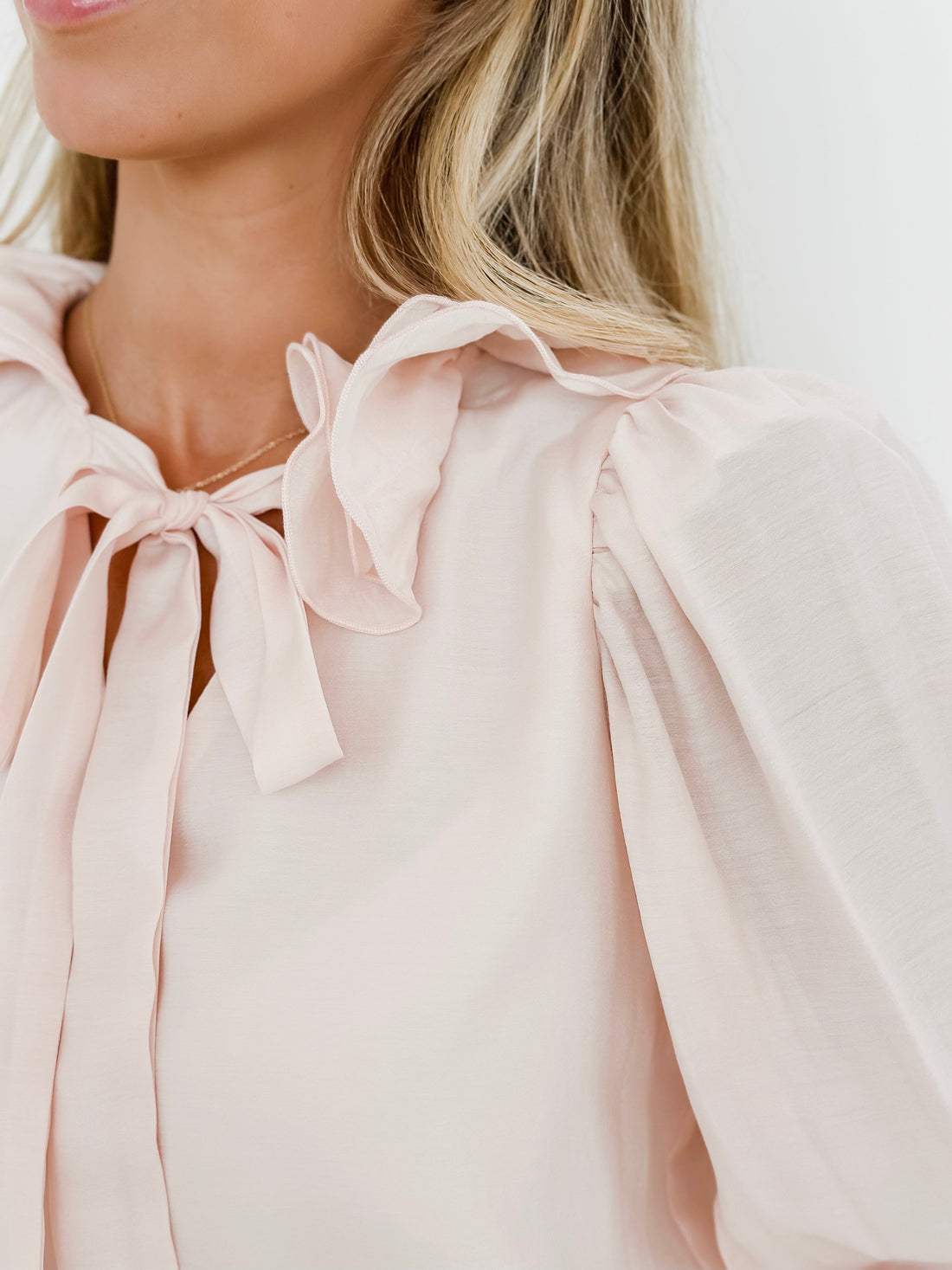 Powder Pink Estee Blouse LONG SLEEVE