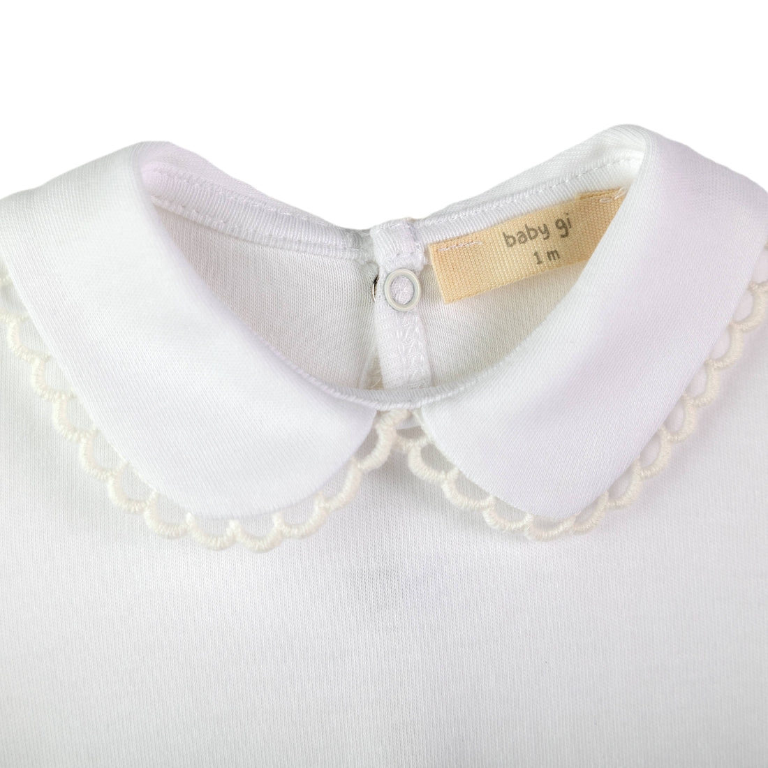 BABY - White Wavy Detail Collar Body