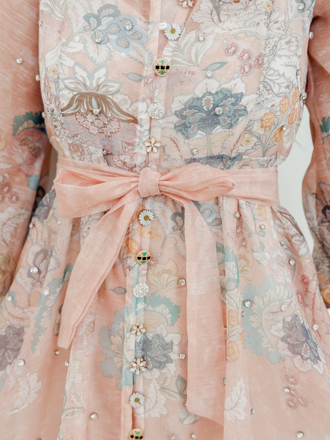 Peach Flower Amelina Dress