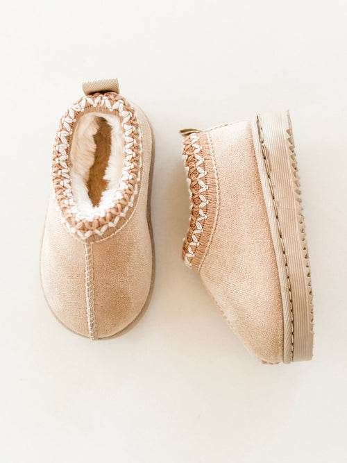 BABY - Beige Suede Cosy Slippers