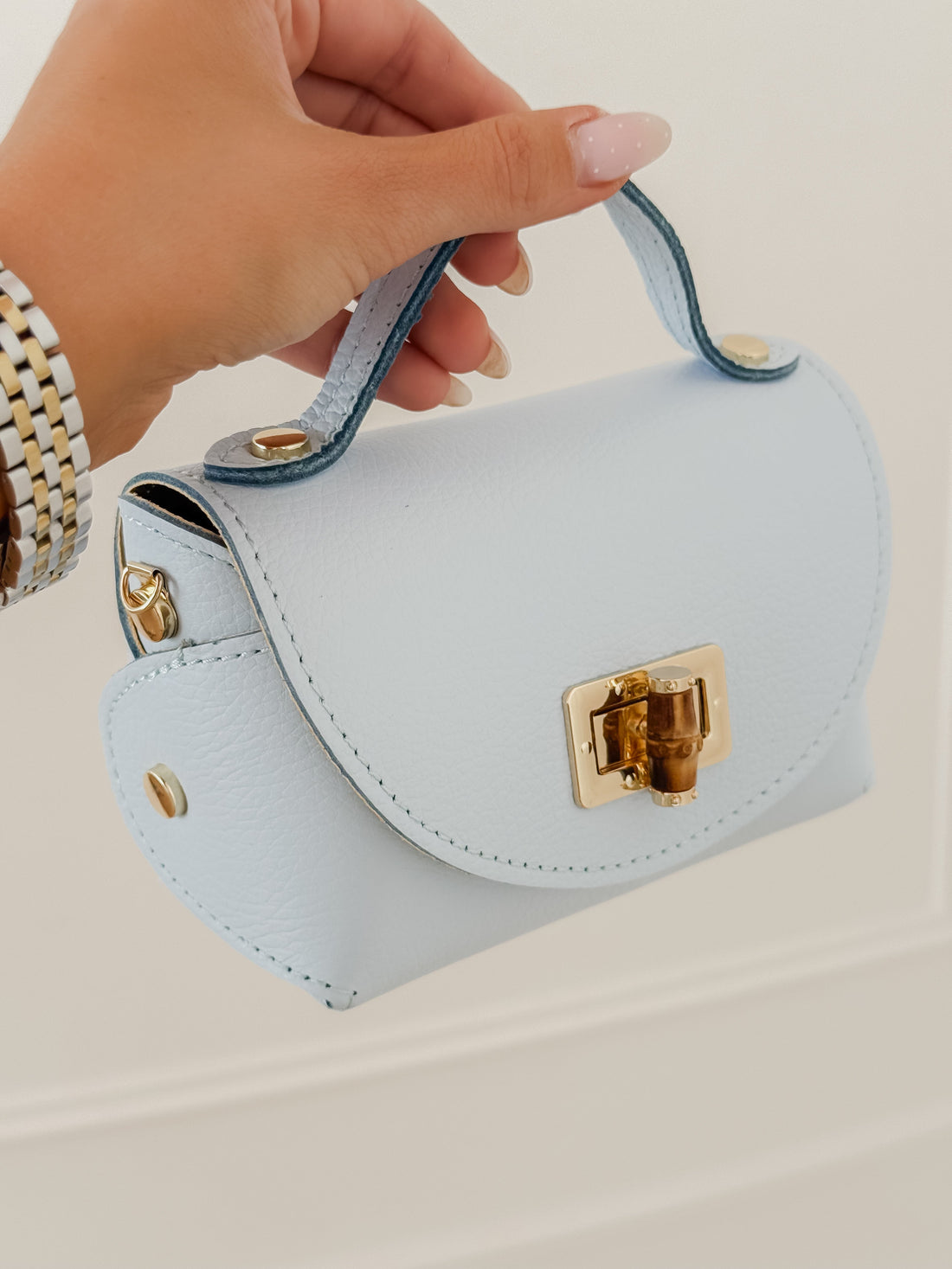 Blue Bamboo Accent Bag