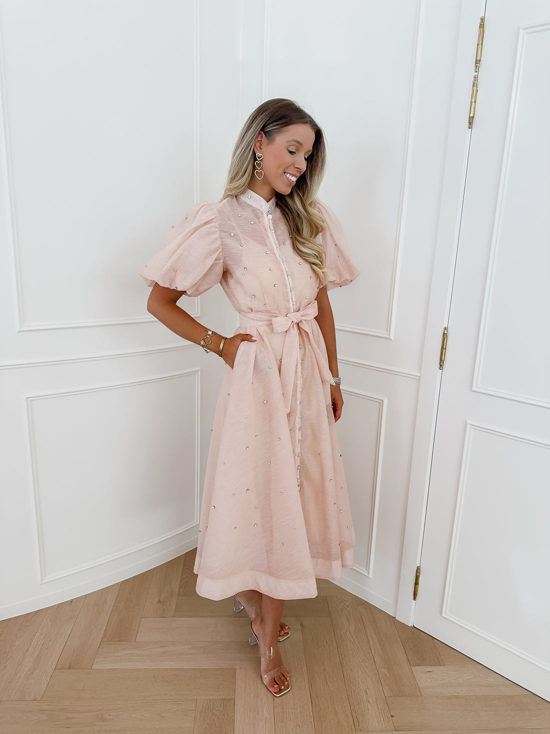 Powder Pink Diamond Dress