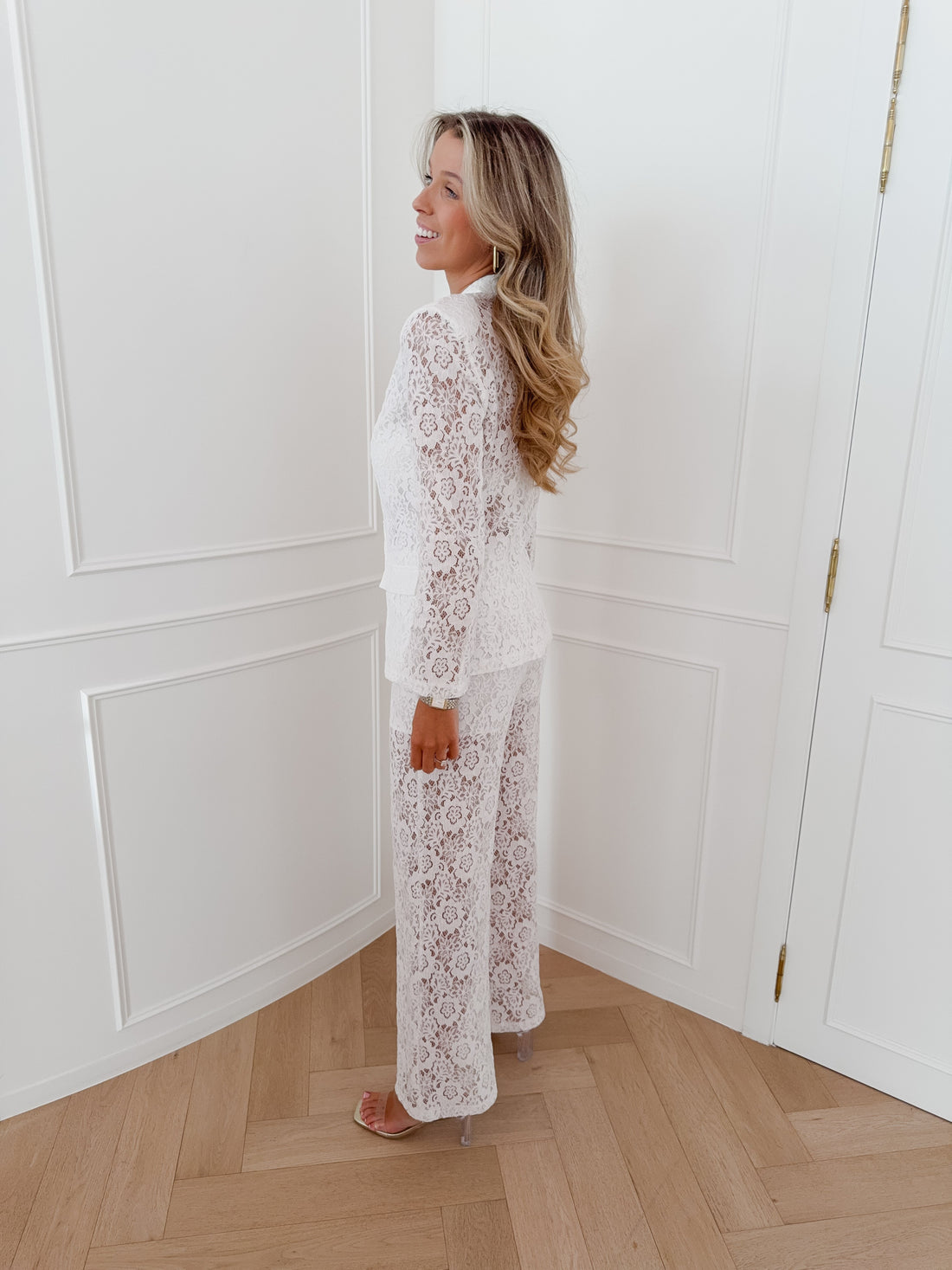 White Luisa Lace Trouser
