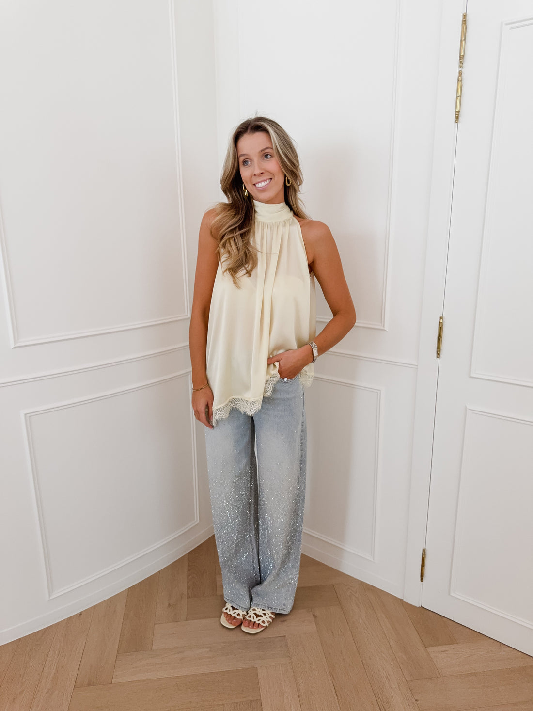 Soft Yellow Judith Sandals