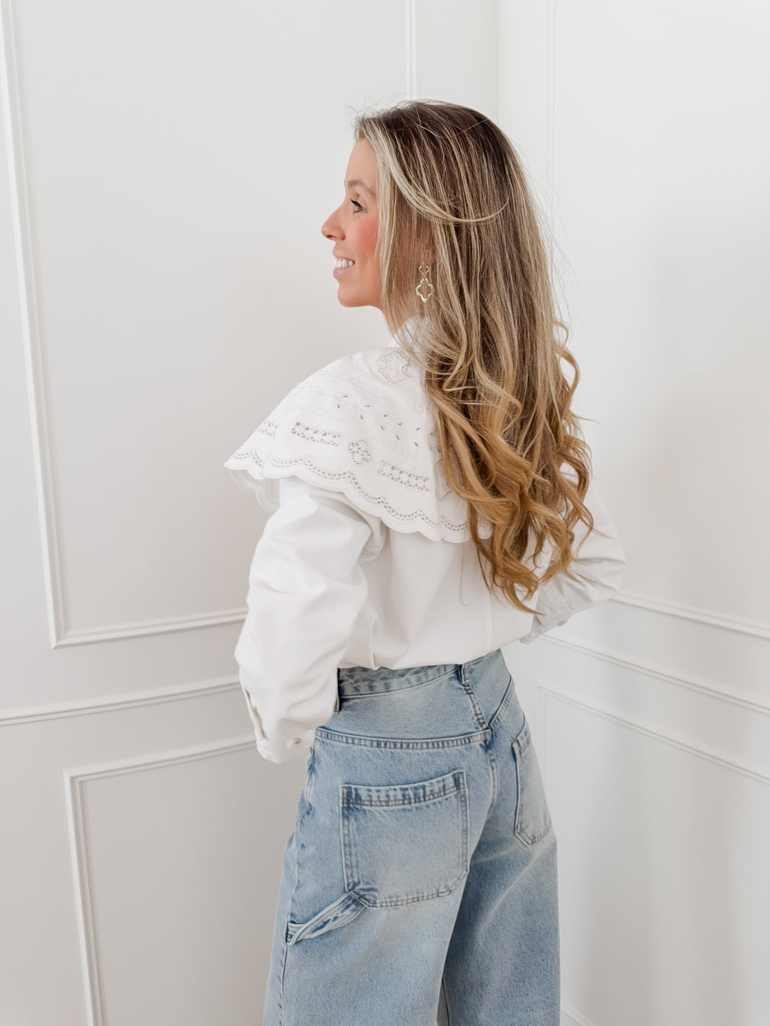 Cream Miliana Embroidery Cape Jacket