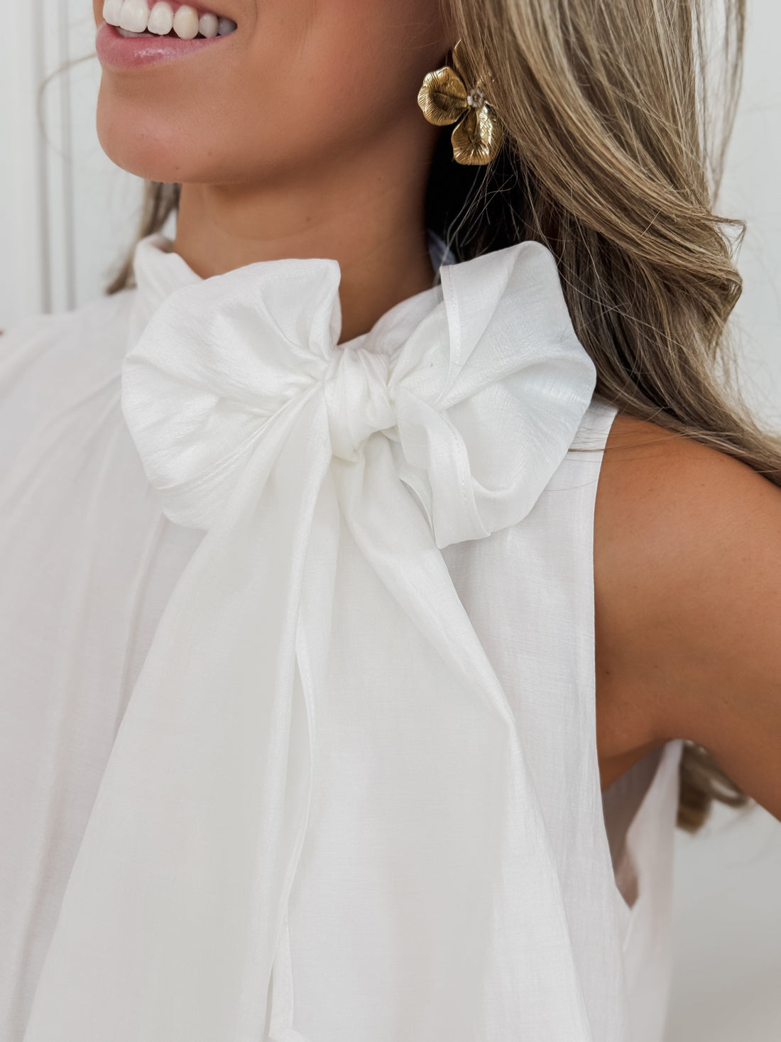 White Michelle Halterneck Top
